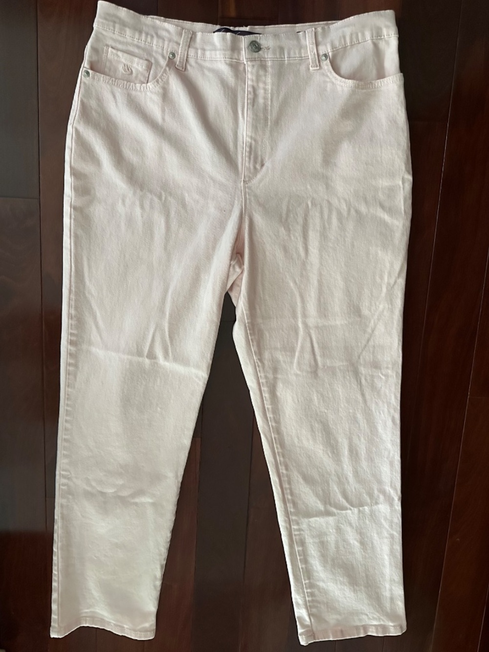 Gloria Vanderbilt Jeans Button Zipper Cotton Pink 5-Pockets Size 18 Average NWOT